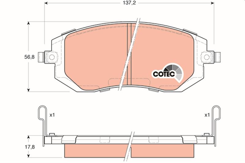 TRW GDB3328 Diğer Diğer Donanım & Parçalar - SUBARU IMPREZA Sedan (GE, GV) uyumlu