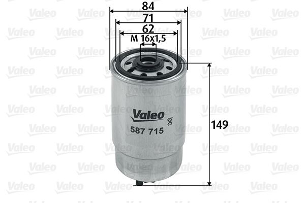 VALEO 587715 Yakıt Sistemi Yakıt Filtresi - VW PASSAT B5 (3B2) uyumlu