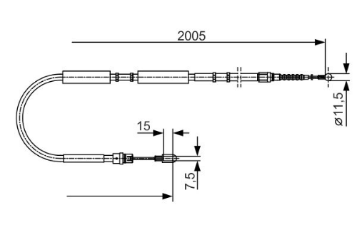 BOSCH 1 987 477 923 Fren Sistemleri Kollar & Halatlar & Çekiler - AUDI A4 B6 (8E2) uyumlu
