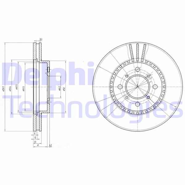 DELPHI BG2814 Fren Sistemleri Fren Diski - HONDA PRELUDE IV (BB_) uyumlu