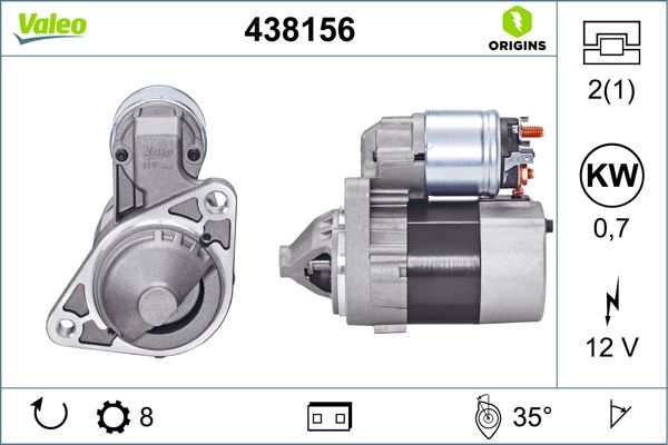 VALEO 438156 Elektrik Sistemi Marş Motoru - NISSAN MICRA II (K11) uyumlu