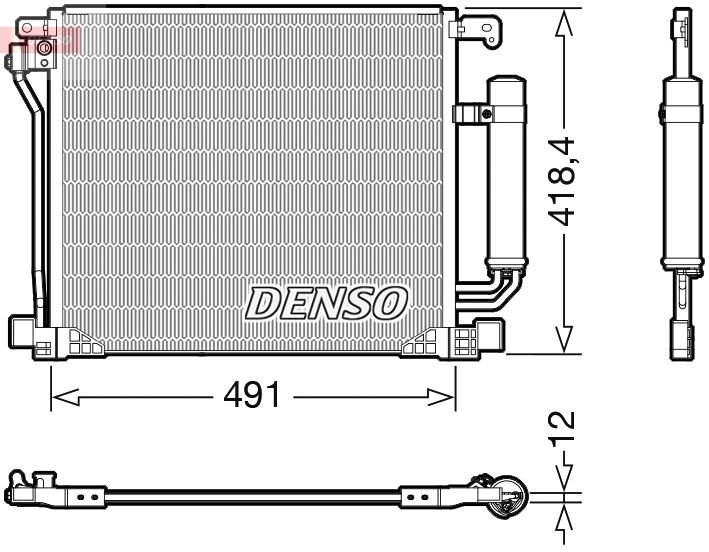 DENSO DCN46025 İklimlendirme Sistemi Klima Radyatörü - NISSAN JUKE (F15) uyumlu