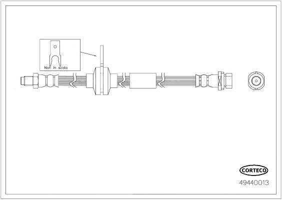 CORTECO 49440013 Fren Sistemleri Fren Hortumları - FORD KUGA II (DM2) uyumlu