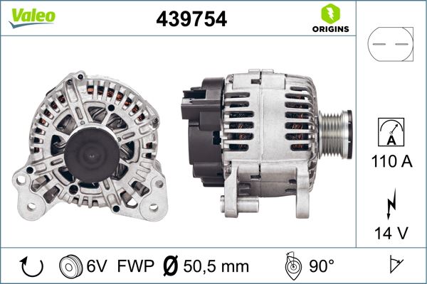 VALEO 439754 Elektrik Sistemi Alternatör - VW TOURAN (1T3) uyumlu
