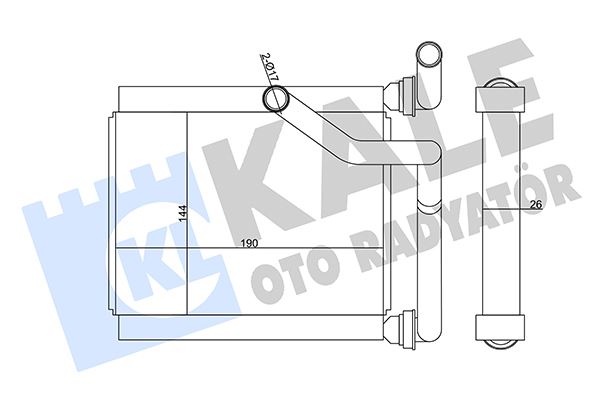 KALE OTO RADYATÖR 358605 İklimlendirme Sistemi İç Mekan Isı Değiştirici - HONDA JAZZ II (GD_, GE3, GE2) uyumlu