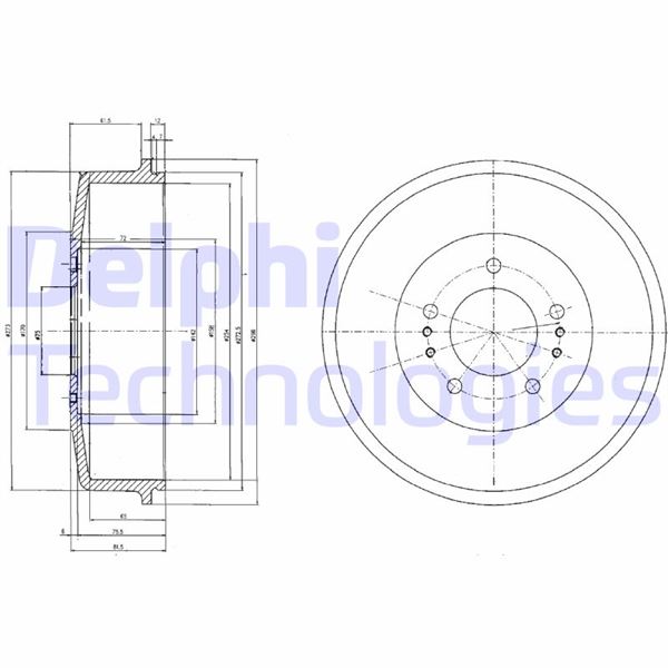 DELPHI BF520 Fren Sistemleri Fren Kampanası - HYUNDAI H100 Minibüs/Otobüs (P) uyumlu