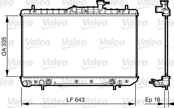 VALEO 734960 Soğutma Sistemi Su Soğutucu & Parçaları - HYUNDAI ACCENT II (LC) uyumlu