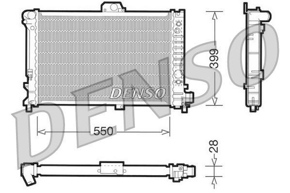 DENSO DRM25007 Soğutma Sistemi Su Soğutucu & Parçaları - SAAB 9000 Hatchback uyumlu