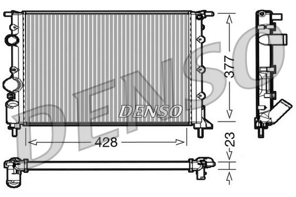 DENSO DRM23032 Soğutma Sistemi Su Soğutucu & Parçaları - RENAULT KANGOO (KC0/1_) uyumlu