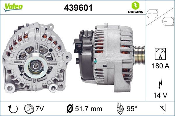 VALEO 439601 Elektrik Sistemi Alternatör - BMW 6 (E63) uyumlu