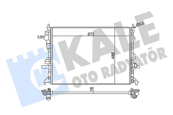 KALE OTO RADYATÖR 358980 Soğutma Sistemi Su Soğutucu & Parçaları - FORD FOCUS IV (HN) uyumlu