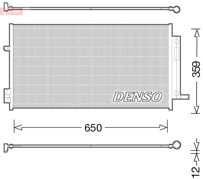 DENSO DCN06016 İklimlendirme Sistemi Klima Radyatörü - JEEP RENEGADE SUV (BU, B1, BV) uyumlu