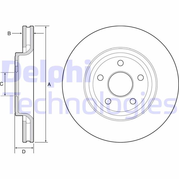 DELPHI BG9121C Fren Sistemleri Fren Diski - JEEP GRAND CHEROKEE IV (WK, WK2) uyumlu