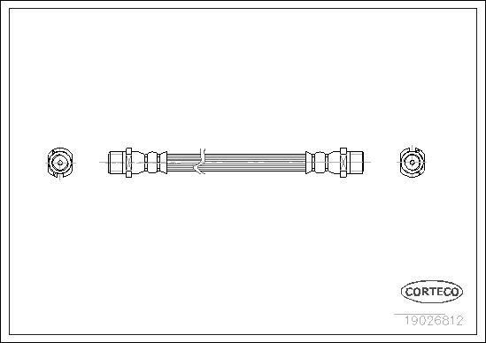 CORTECO 19026812 Fren Sistemleri Fren Hortumları - OPEL ASTRA G Hatchback (T98) uyumlu