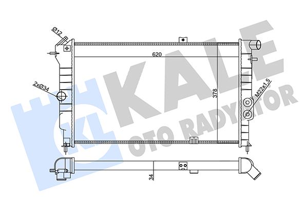 KALE OTO RADYATÖR 356865 Soğutma Sistemi Su Soğutucu & Parçaları - OPEL VECTRA A Hatchback (J89) uyumlu