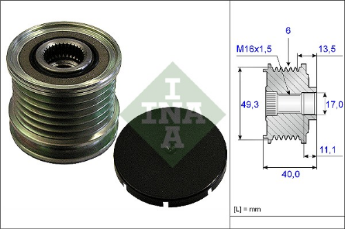Schaeffler INA 535 0166 10 Elektrik Sistemi Alternatör - CITROËN C4 II (NC_) uyumlu