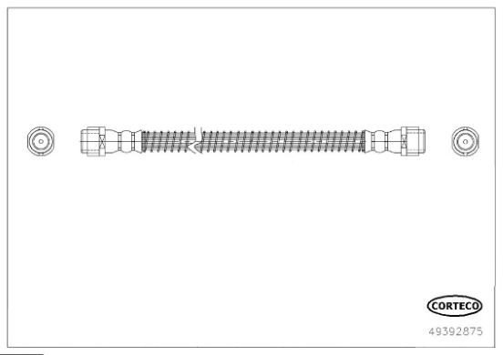 CORTECO 49392875 Fren Sistemleri Fren Hortumları - PORSCHE BOXSTER Spyder (987) uyumlu