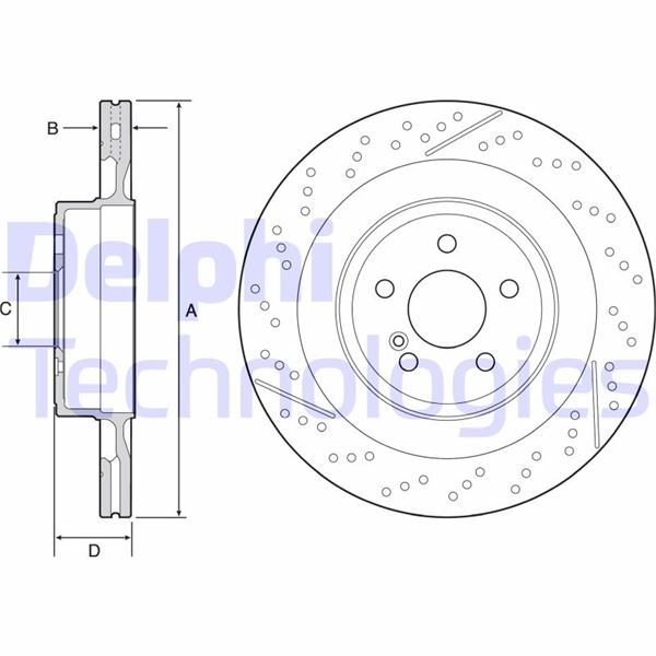 DELPHI BG9118C Fren Sistemleri Fren Diski - MERCEDES-BENZ CLS (C218) uyumlu