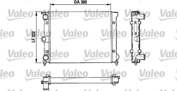 VALEO 883818 Soğutma Sistemi Su Soğutucu & Parçaları - VW POLO II (86C, 80) uyumlu