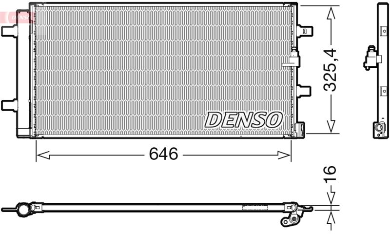 DENSO DCN02041 İklimlendirme Sistemi Klima Radyatörü - AUDI A7 Sportback (4GA, 4GF) uyumlu