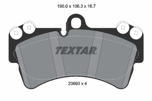TEXTAR 2369302 Fren Sistemleri Fren Balatası - AUDI Q7 (4LB) uyumlu