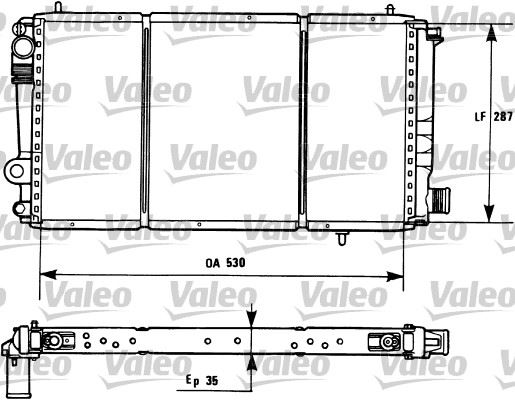 VALEO 731173 Soğutma Sistemi Su Soğutucu & Parçaları - CITROËN C15 Kasa/büyük limuzin (VD_) uyumlu