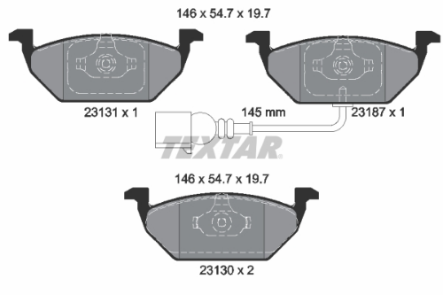 TEXTAR 2313101 Fren Sistemleri Fren Balatası - SEAT LEON (1P1) uyumlu