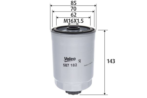 VALEO 587182 Yakıt Sistemi Yakıt Filtresi - SAAB 9-3 Cabrio (YS3F) uyumlu