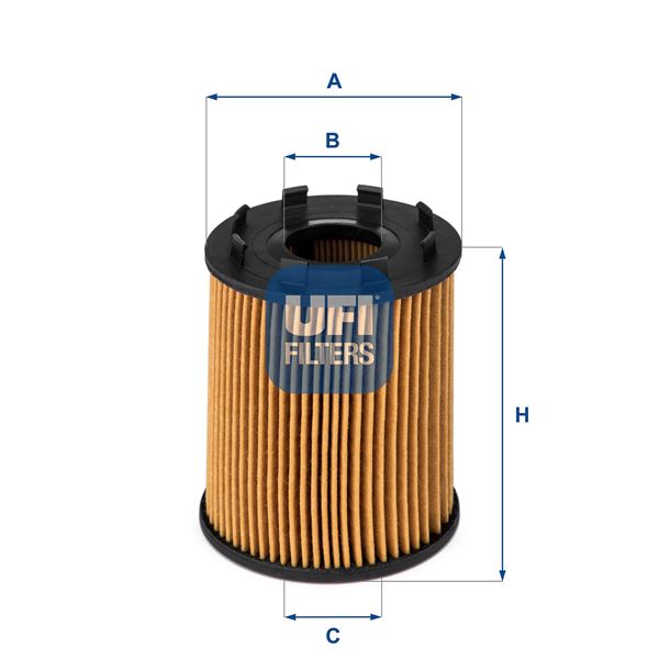 UFI 25.043.00 Motor Yağ Filtresi - ABARTH 500 / 595 / 695 uyumlu