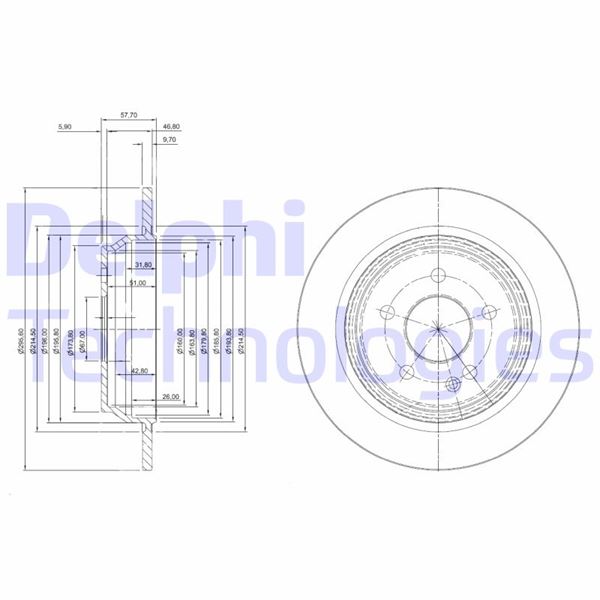 DELPHI BG3969 Fren Sistemleri Fren Diski - MERCEDES-BENZ VITO / MIXTO Panelvan/Van (W639) uyumlu