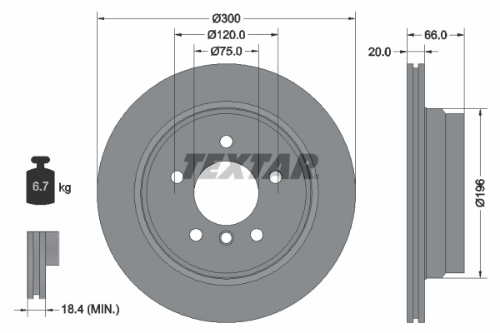 TEXTAR 92154903 Fren Sistemleri Fren Diski - BMW 3 Touring (E91) uyumlu