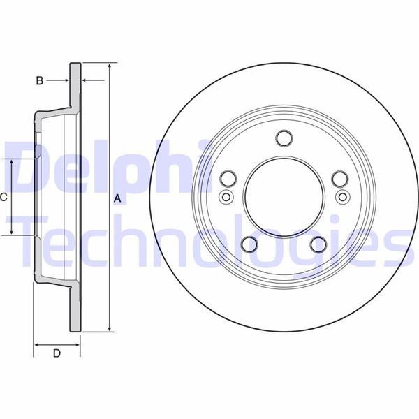 DELPHI BG4559C Fren Sistemleri Fren Diski - HYUNDAI i30 (GD) uyumlu
