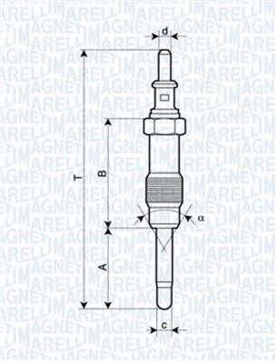 MAGNETI MARELLI 060900330606 Ateşleme Sistemi Kızdırma Bujisi - MERCEDES-BENZ SPRINTER 2-t Minibüs/Otobüs (B901, B902) uyumlu
