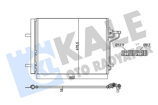 KALE OTO RADYATÖR 353135 İklimlendirme Sistemi Klima Radyatörü - FORD C-MAX II (DXA/CB7, DXA/CEU) uyumlu