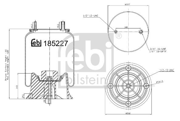FEBI BILSTEIN 185227 Süspansiyon Sistemi Süspansiyon Körüğü