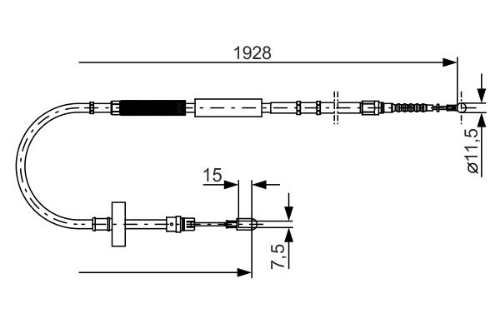 BOSCH 1 987 477 922 Fren Sistemleri Kollar & Halatlar & Çekiler - AUDI A4 B6 (8E2) uyumlu