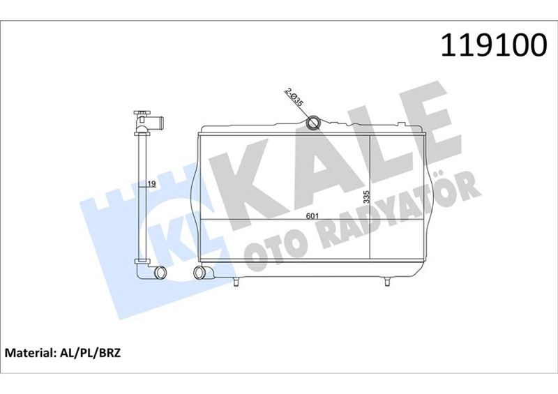 Su Radyatörü - KALE OTO RADYATÖR - 2401011AB Ürün Görseli