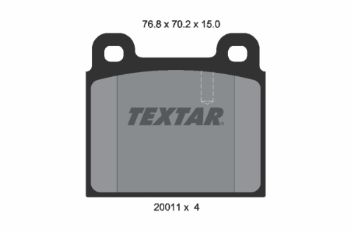 TEXTAR 2001102 Fren Sistemleri Fren Balatası - BMW 1500-2000 (115, 116, 118, 121) uyumlu