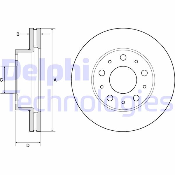 DELPHI BG9180C Fren Sistemleri Fren Diski - FIAT DUCATO Panelvan/Van (250_) uyumlu