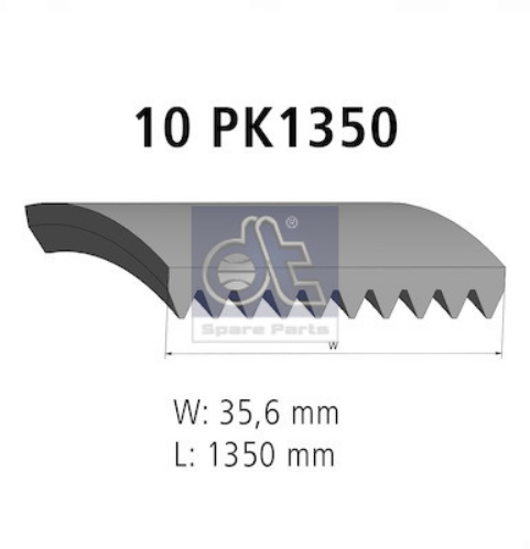 DT Spare Parts 2.15380 Motor Kayış - VOLVO FM uyumlu