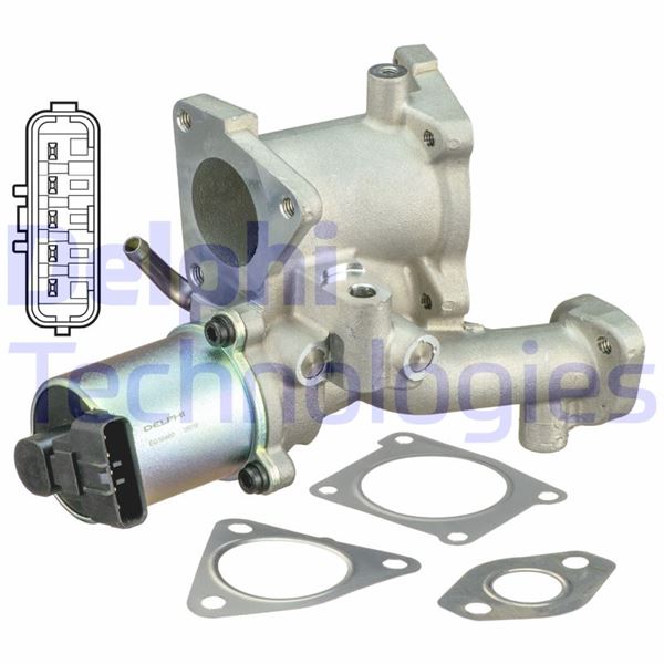 DELPHI EG10460-12B1 Motor EGR Parçaları - OPEL ASTRA H Kombi van (L70) uyumlu