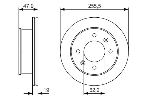 BOSCH 0 986 479 S21 Fren Sistemleri Fren Diski - HYUNDAI GETZ (TB) uyumlu