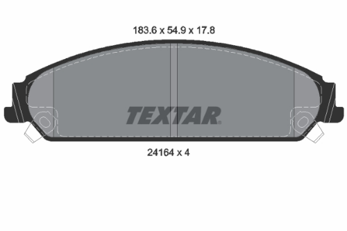 TEXTAR 2416401 Fren Sistemleri Fren Balatası - CHRYSLER 300C (LX, LE) uyumlu