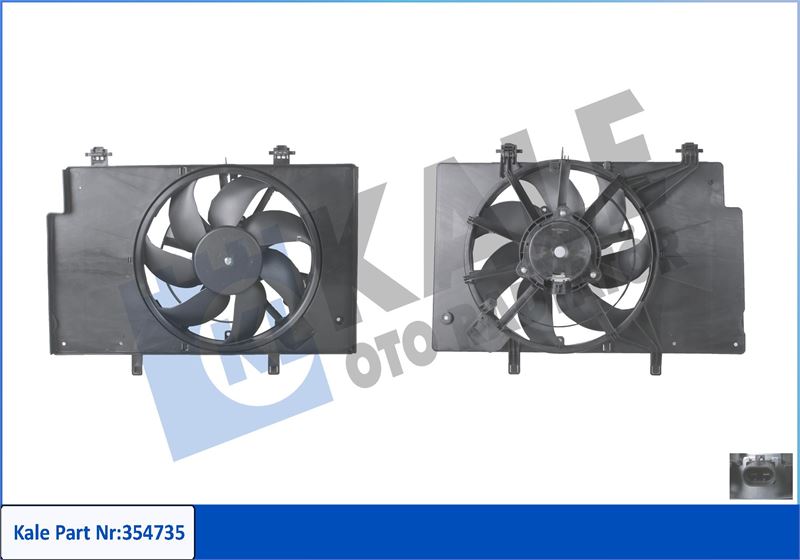 KALE OTO RADYATÖR 354735 Soğutma Sistemi Fan - FORD FIESTA VI (CB1, CCN) uyumlu