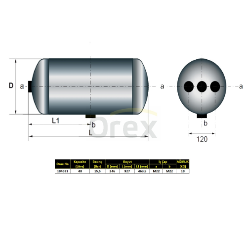 Hava Tankı - OREX - 104031 Ürün Görseli