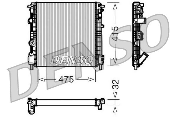 DENSO DRM23015 Soğutma Sistemi Su Soğutucu & Parçaları - RENAULT KANGOO Express (FC0/1_) uyumlu