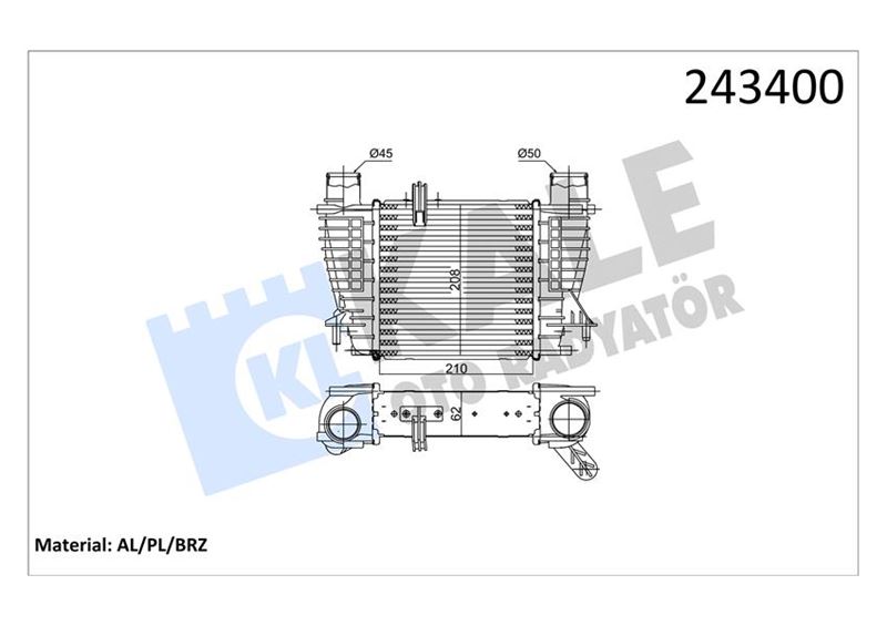 Turbo Radyatörü - KALE OTO RADYATÖR - 050CAC020