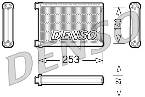 DENSO DRR05005 İklimlendirme Sistemi İç Mekan Isı Değiştirici - BMW 1 (E81) uyumlu