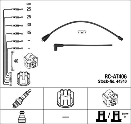 NGK 44340 Ateşleme Sistemi Ateşleme Kablosu - AUSTIN MINI I uyumlu