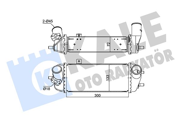 KALE OTO RADYATÖR 354135 Motor Turbo Radyatörü - HYUNDAI ix20 (JC) uyumlu
